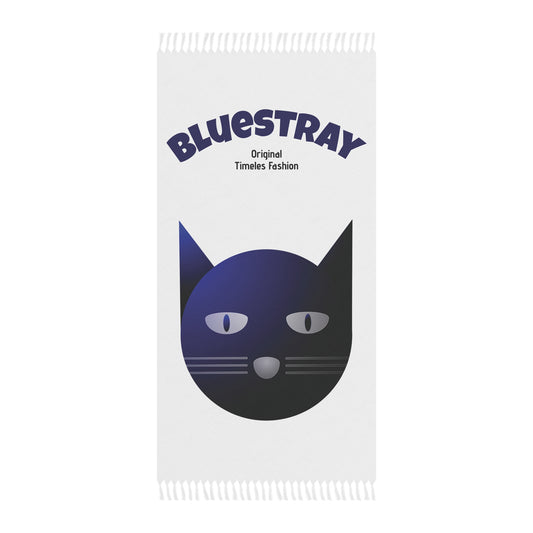 Bluestray Cat Beach Towel — Retro Boho Cat Graphic Beach Cloth