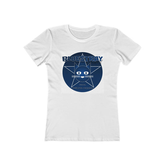 Cat Star Graphic Tee — "Bluestray" Women's Boyfriend T‑Shirt