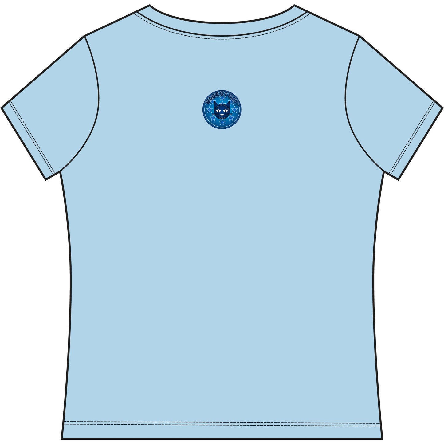 Bluestray Cat V-Neck Tee — Women's Graphic T-Shirt