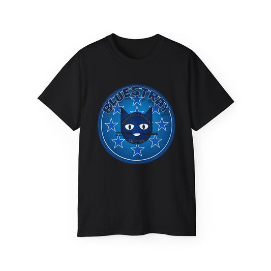 Bluestray Cat T‑Shirt — Blue Star Graphic Tee