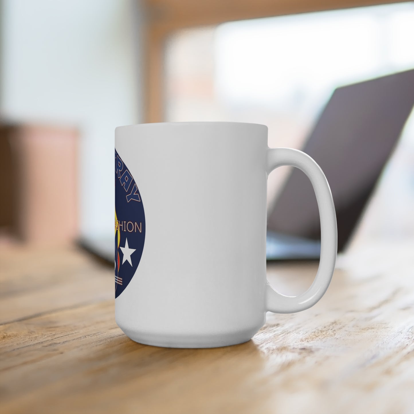 Bluestray Cat Logo 15oz Coffee Mug — Timeless Fashion Retro Design