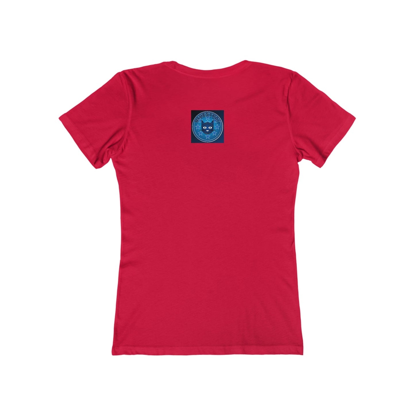 Women’s Boyfriend Tee — Bluestray Crescent Cat Graphic T-Shirt