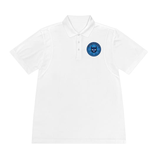 Men's Polo Shirt — Bluestray Galaxy Cat Logo Athletic Golf Shirt