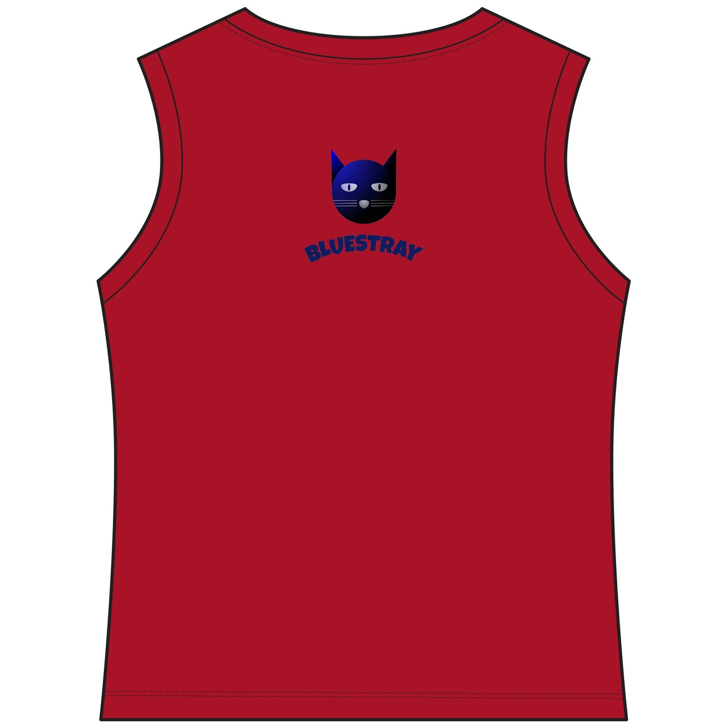 Bluestray Cat V-Neck Tank — Women's Sleeveless Graphic Tee