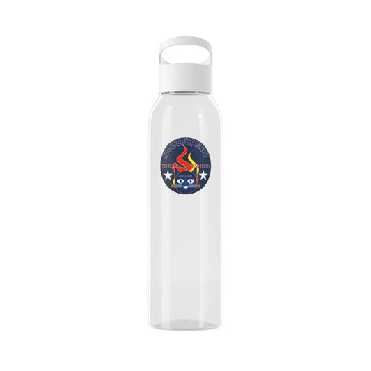 Sky Water Bottle — Clear Reusable Bottle with Nautical Bluestray Logo