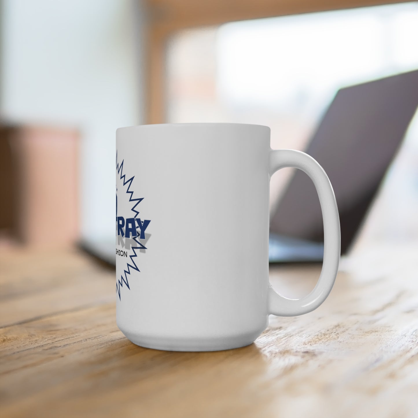 Bluestray 15oz Ceramic Mug — 'Timeless Fashion' Retro Cat Logo