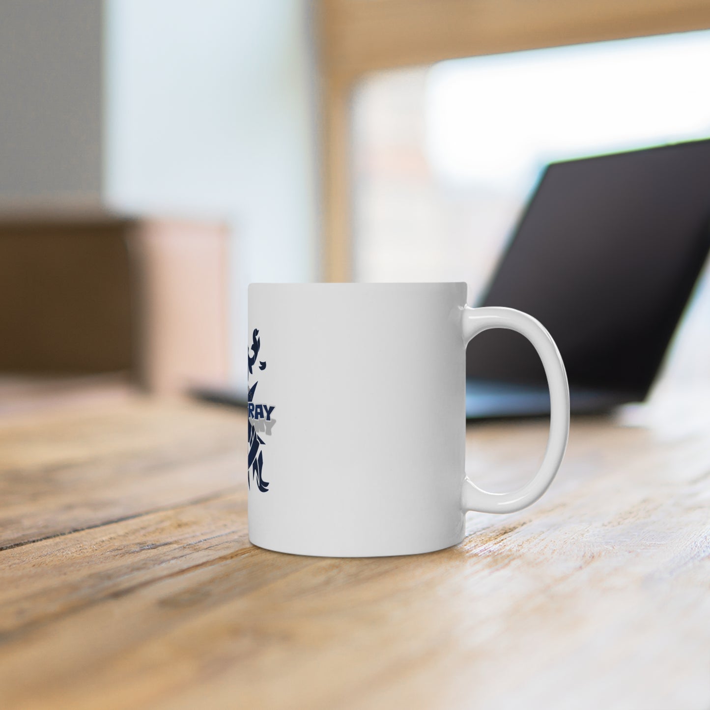 Bluestray Logo Ceramic Mug — Branded Navy Crest Coffee Cup