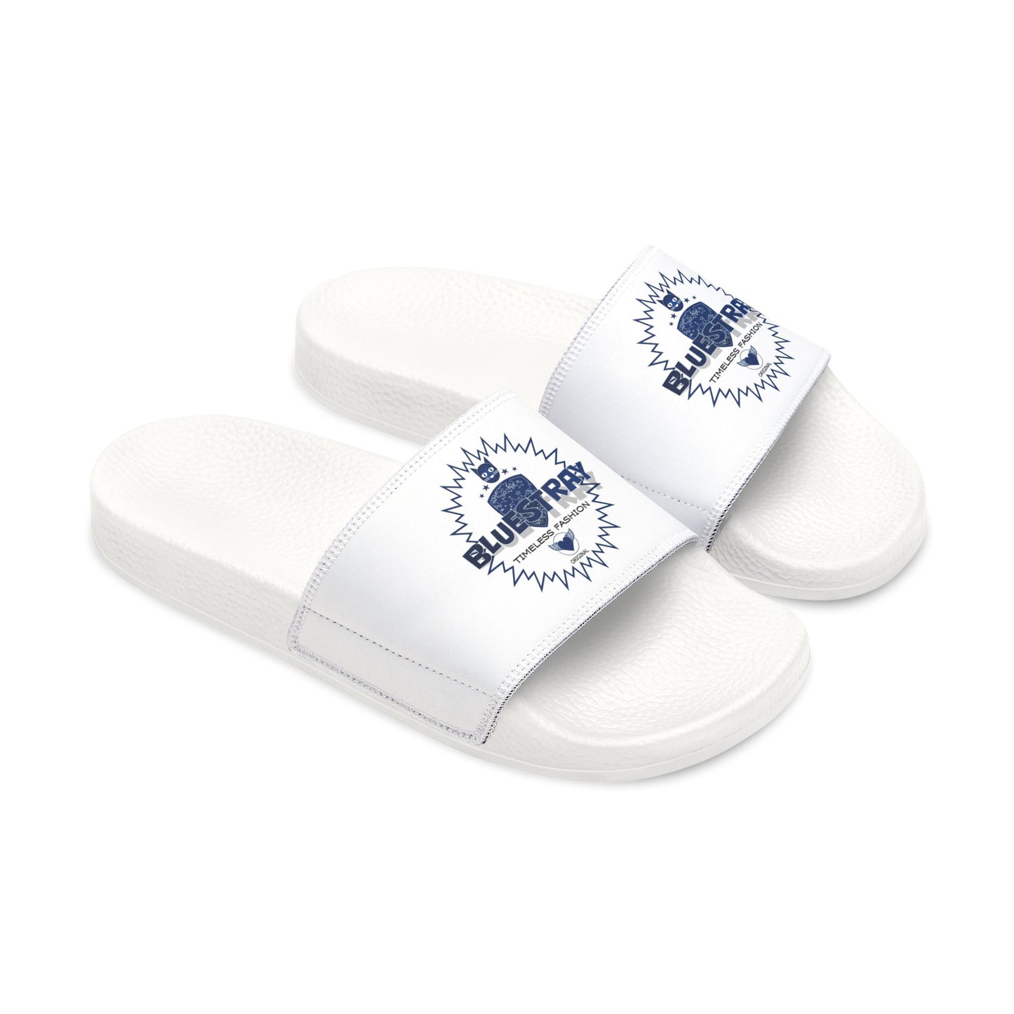 Men's Slide Sandals — Removable Strap Casual Pool & Beach Slides with Bluestray Logo