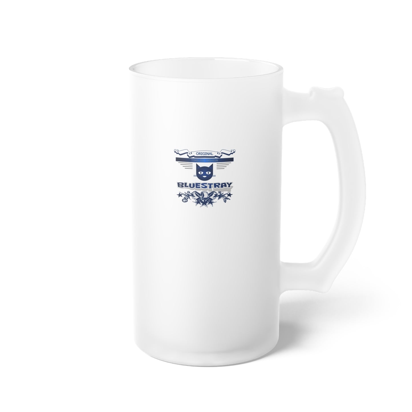 Frosted Glass Bluestray Beer Mug — Classic Frosted Pint with Handle