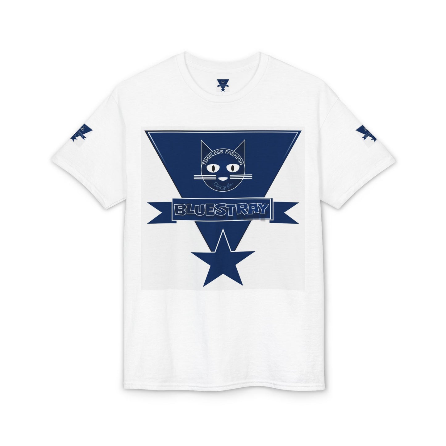Bluestray Cat Graphic T-Shirt — Retro Star Logo Tee