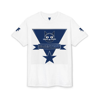 Bluestray Cat Graphic T-Shirt — Retro Star Logo Tee