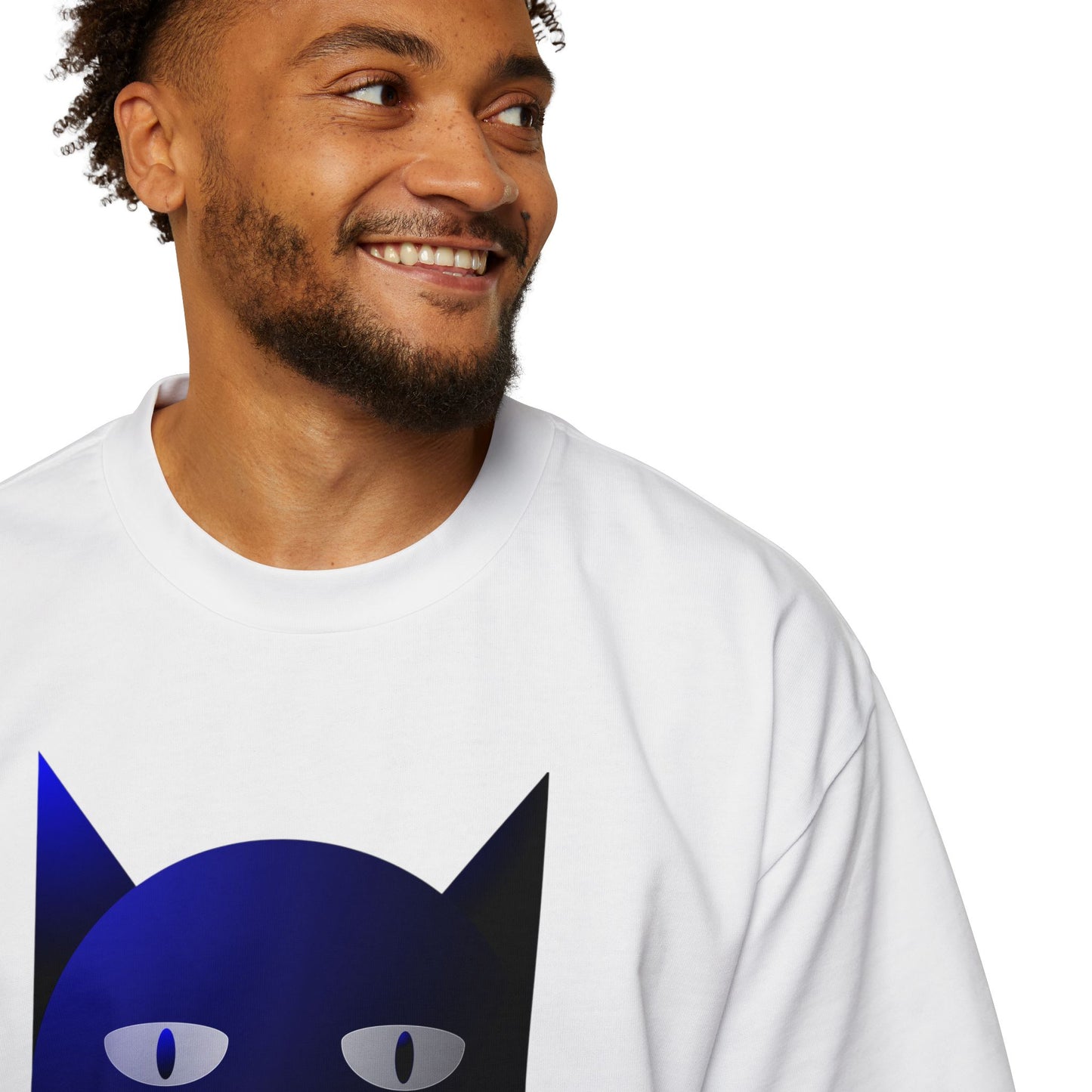 Bluestray Cat Tee — Graphic Men's Oversized T-Shirt