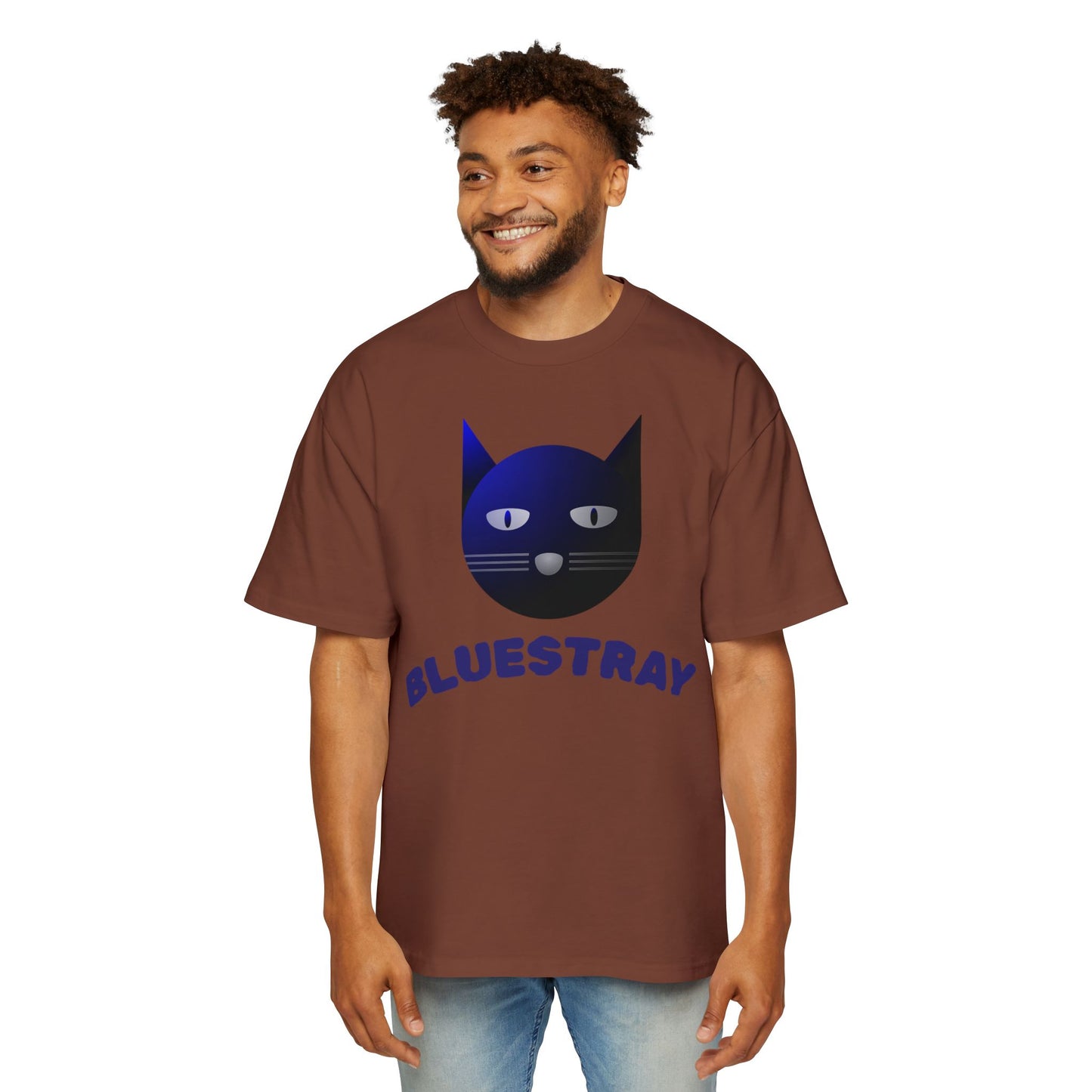 Bluestray Cat Tee — Graphic Men's Oversized T-Shirt
