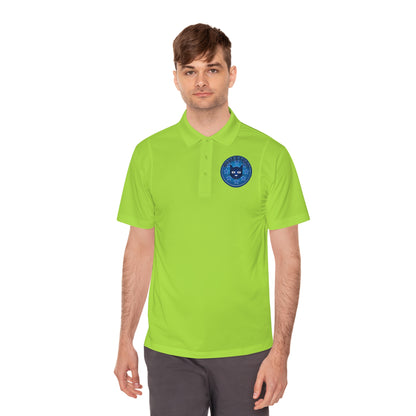 Men's Polo Shirt — Bluestray Galaxy Cat Logo Athletic Golf Shirt