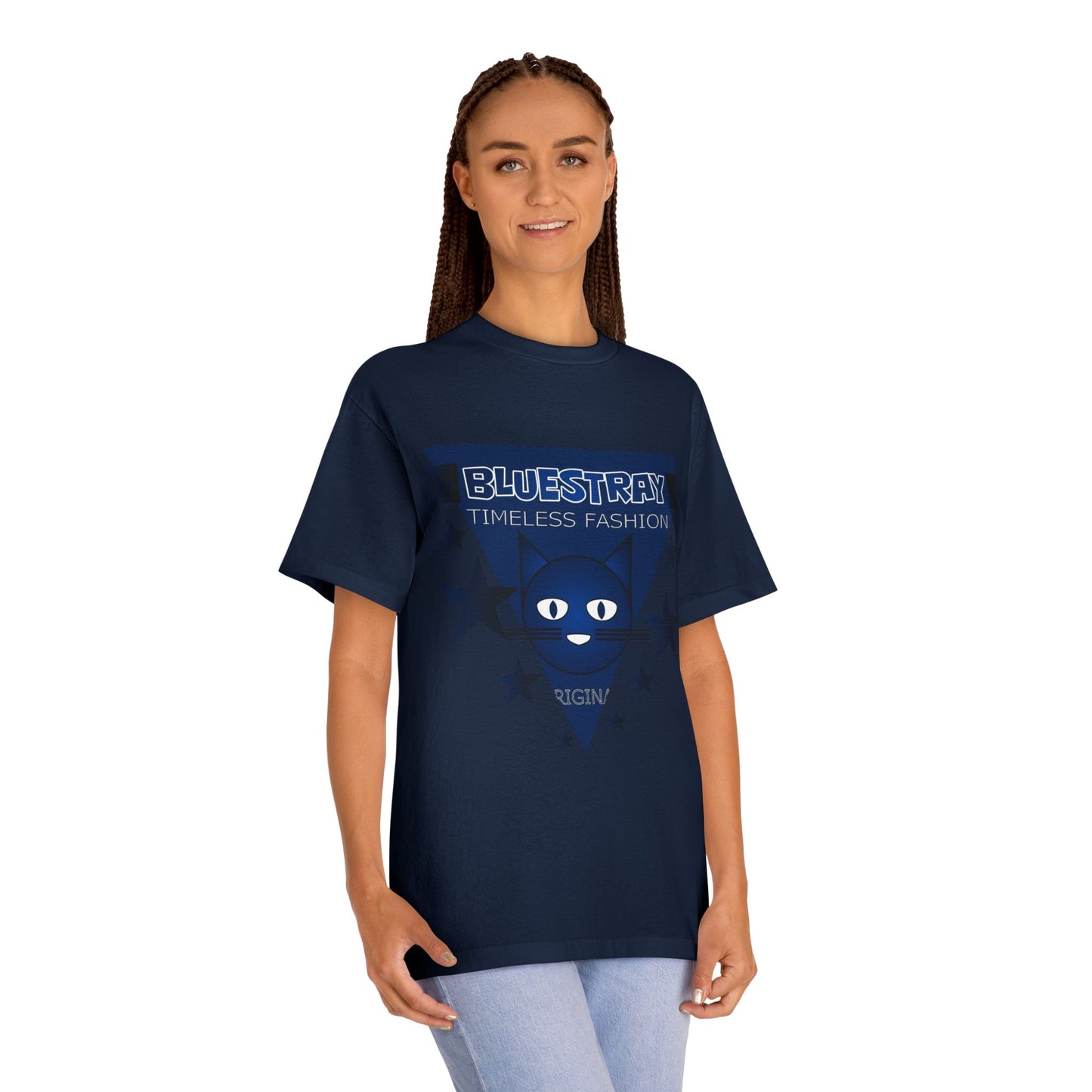 Bluestray Timeless Fashion Tee — Vintage Cat Triangle Logo T‑Shirt