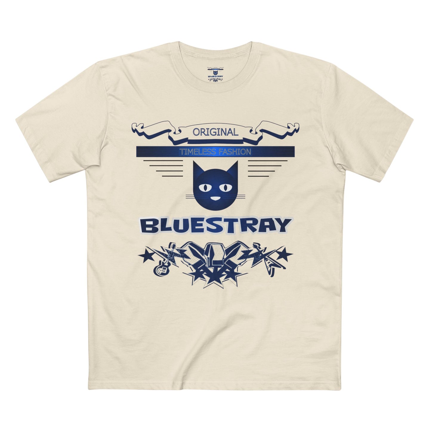 Bluestray Graphic Tee — Retro Cat Logo T-Shirt