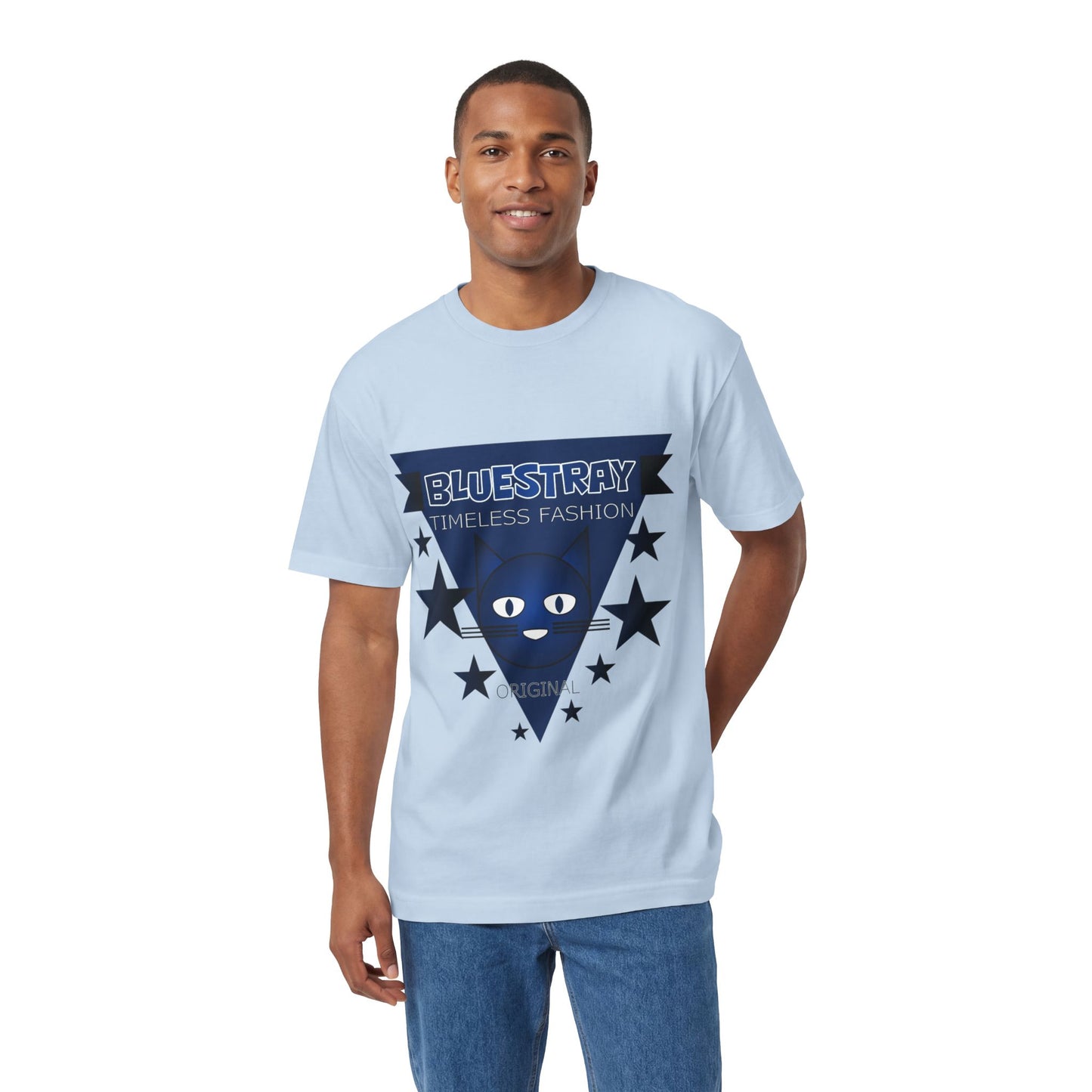 Bluestray Timeless Fashion Tee — Vintage Cat Triangle Logo T‑Shirt