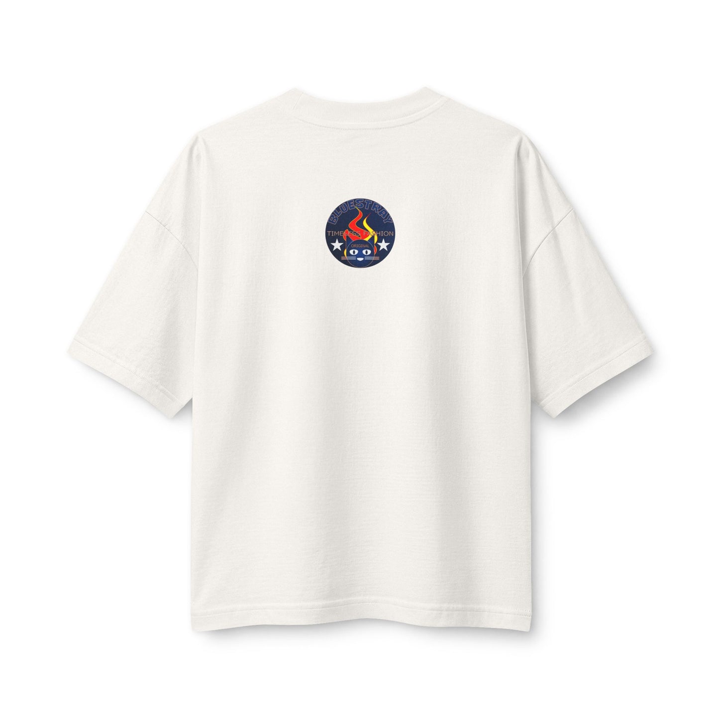 Bluestray Flame Mascot T-Shirt — Retro Campfire Logo Tee