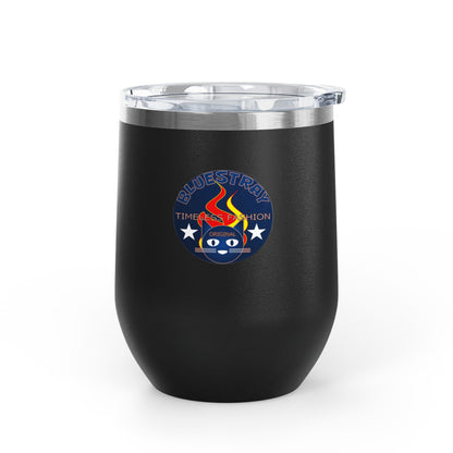12oz Wine Tumbler — Fire & Flag Bluestray Logo Stainless Insulated Wine Cup many Colors
