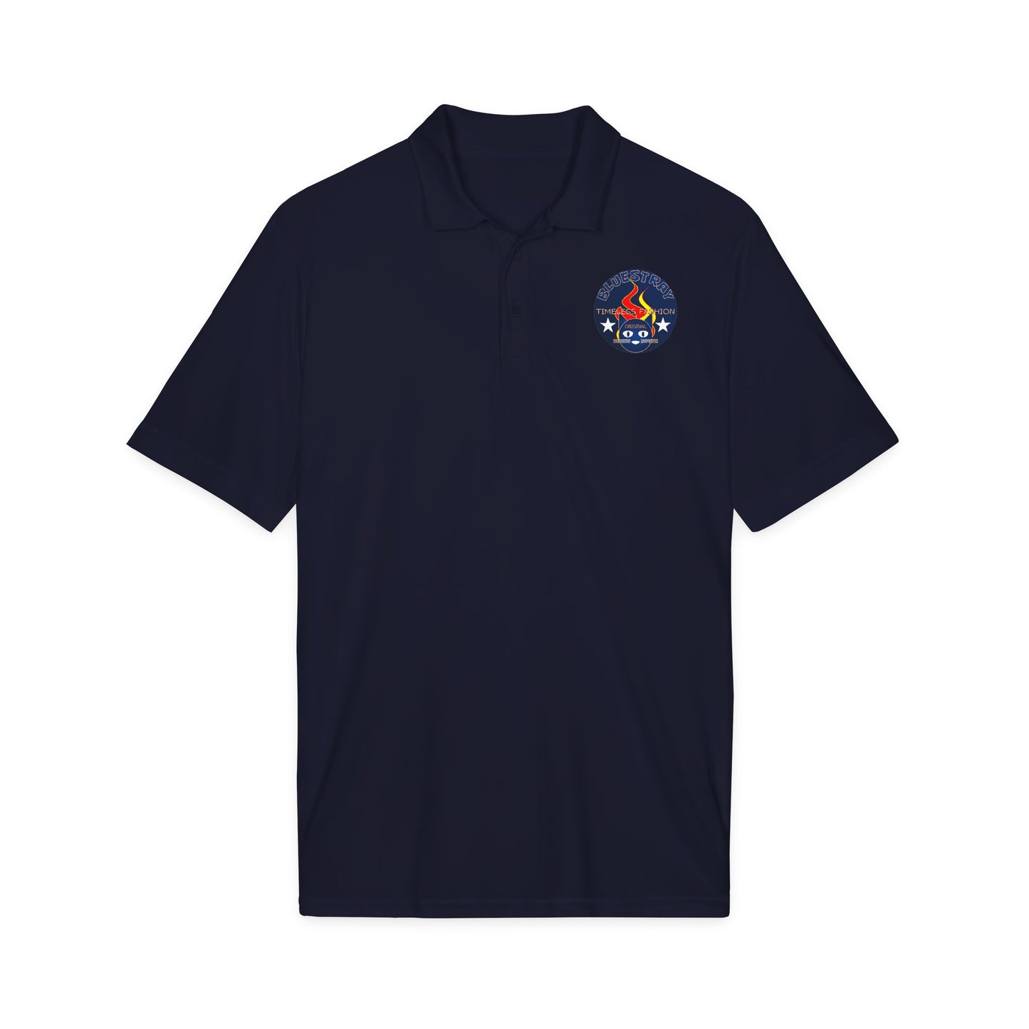 Embroidered Firefighter Patch Polo — Men’s Bluestray Performance Work Shirt