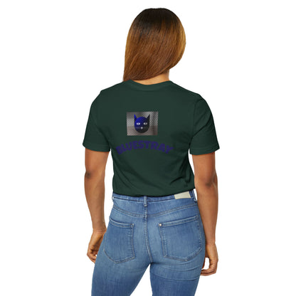 Bluestray Cat Graphic T-Shirt — Retro Blue Cat Logo Tee