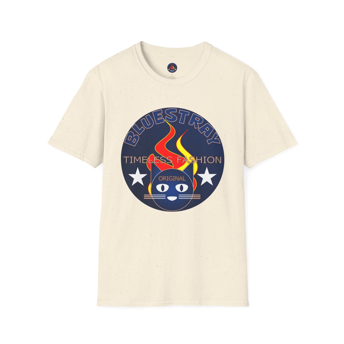 Bluestray 'Timeless Fashion' Graphic T-Shirt — Retro Flame Logo Tee