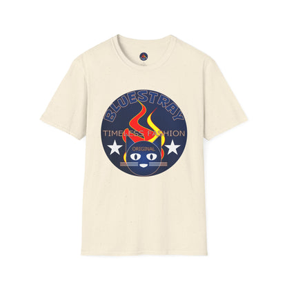 Bluestray 'Timeless Fashion' Graphic T-Shirt — Retro Flame Logo Tee