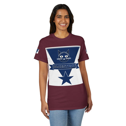 Bluestray Cat Graphic T-Shirt — Retro Star Logo Tee