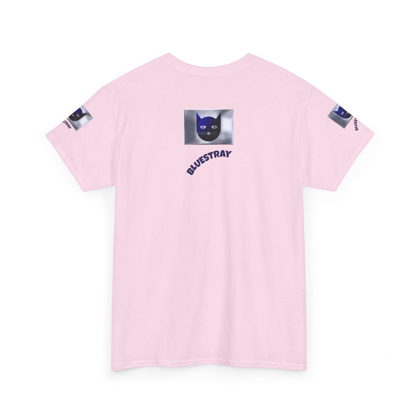 Bluestray Cat Graphic Tee — Retro Blue Cat Design