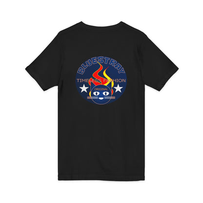 Time Station Equestrian Bluestray Cat V-Neck Tee