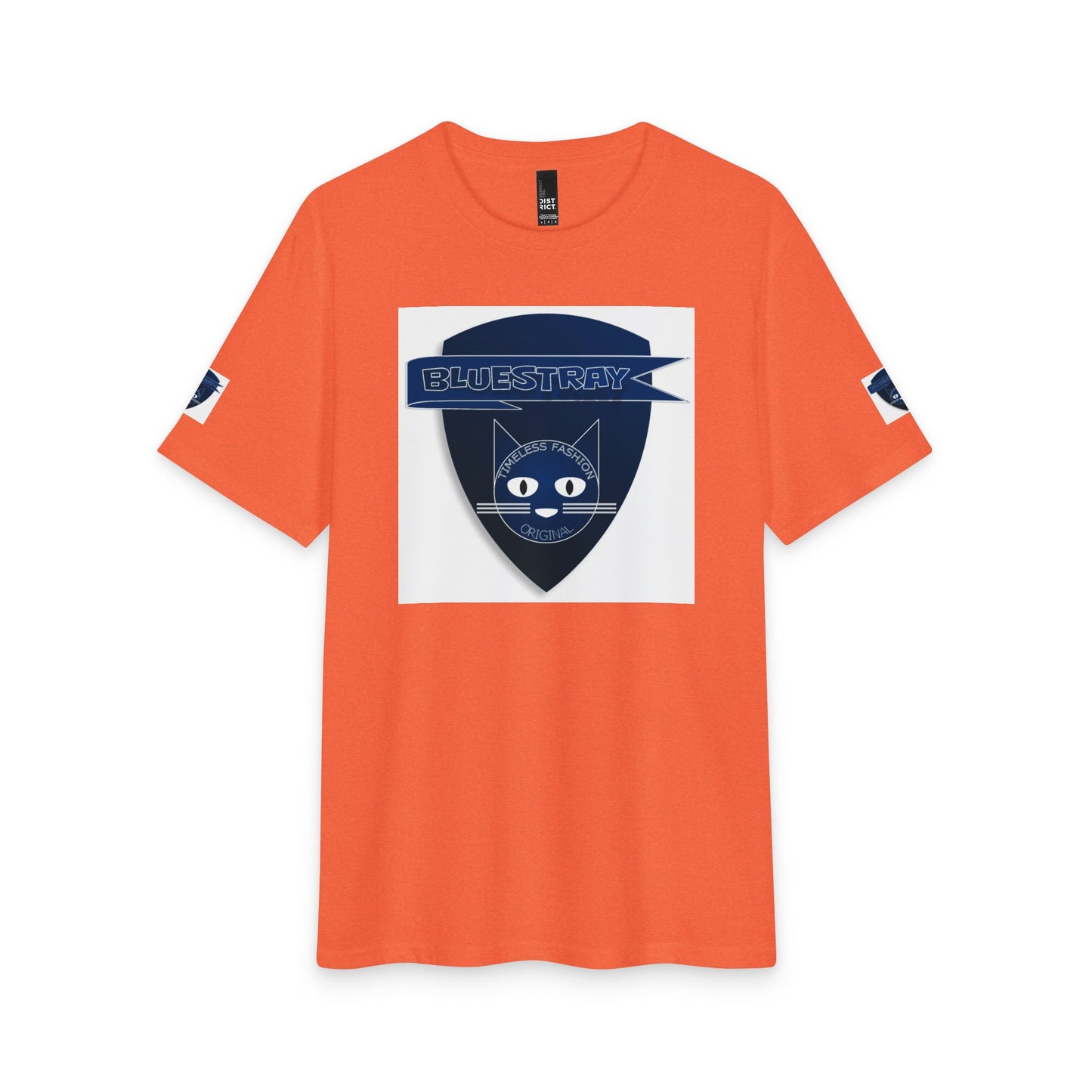Bluestray Cat Shield T-Shirt — Retro Navy Crest Tee