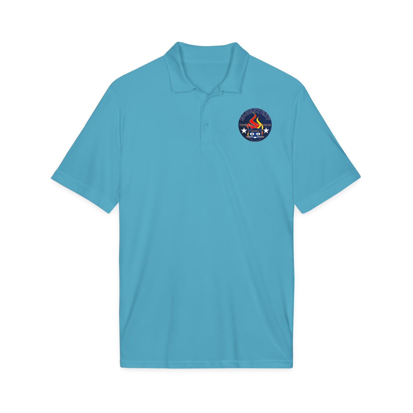 Embroidered Firefighter Patch Polo — Men’s Bluestray Performance Work Shirt