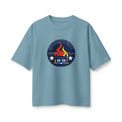 Bluestray Flame Mascot T-Shirt — Retro Campfire Logo Tee