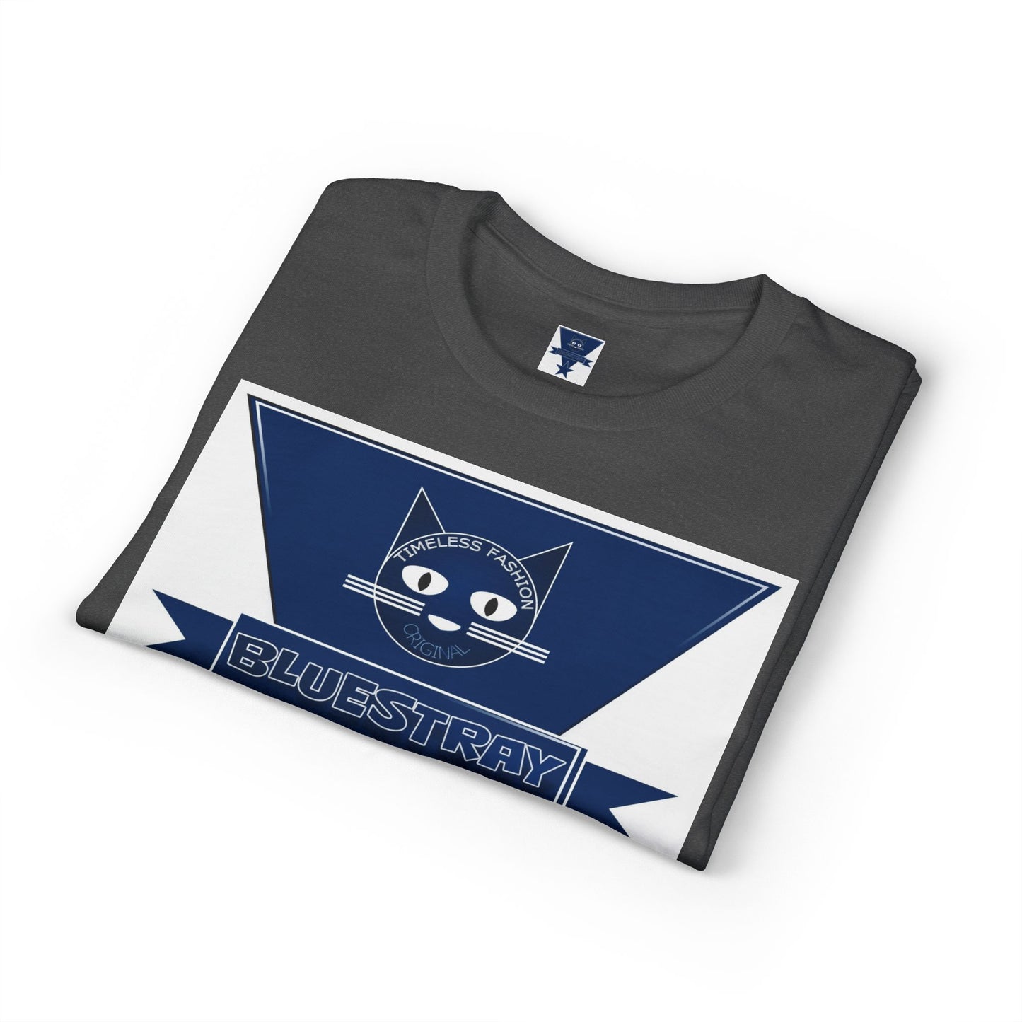 Bluestray Cat Graphic T-Shirt — Retro Star Logo Tee