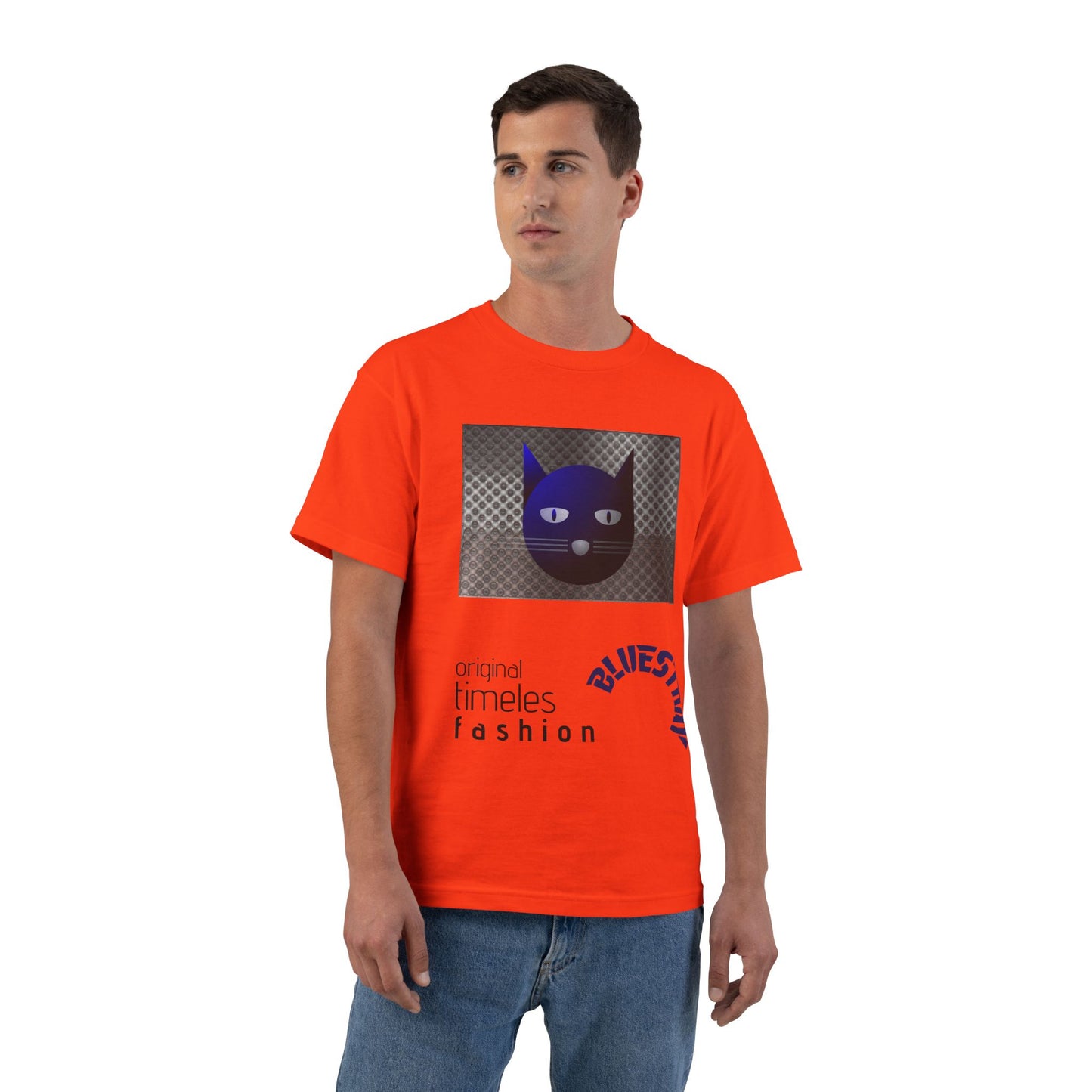 Bluestray Cat Graphic T-Shirt — 'BluesTown' Fashion Tee