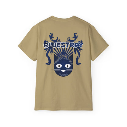 Bluestray Cat Graphic Tee — Retro Nautical Cat Design
