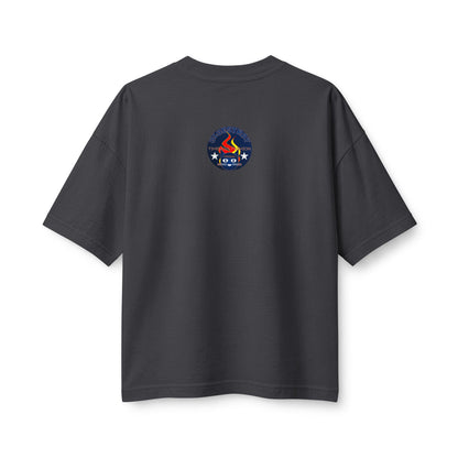 Bluestray Flame Mascot T-Shirt — Retro Campfire Logo Tee