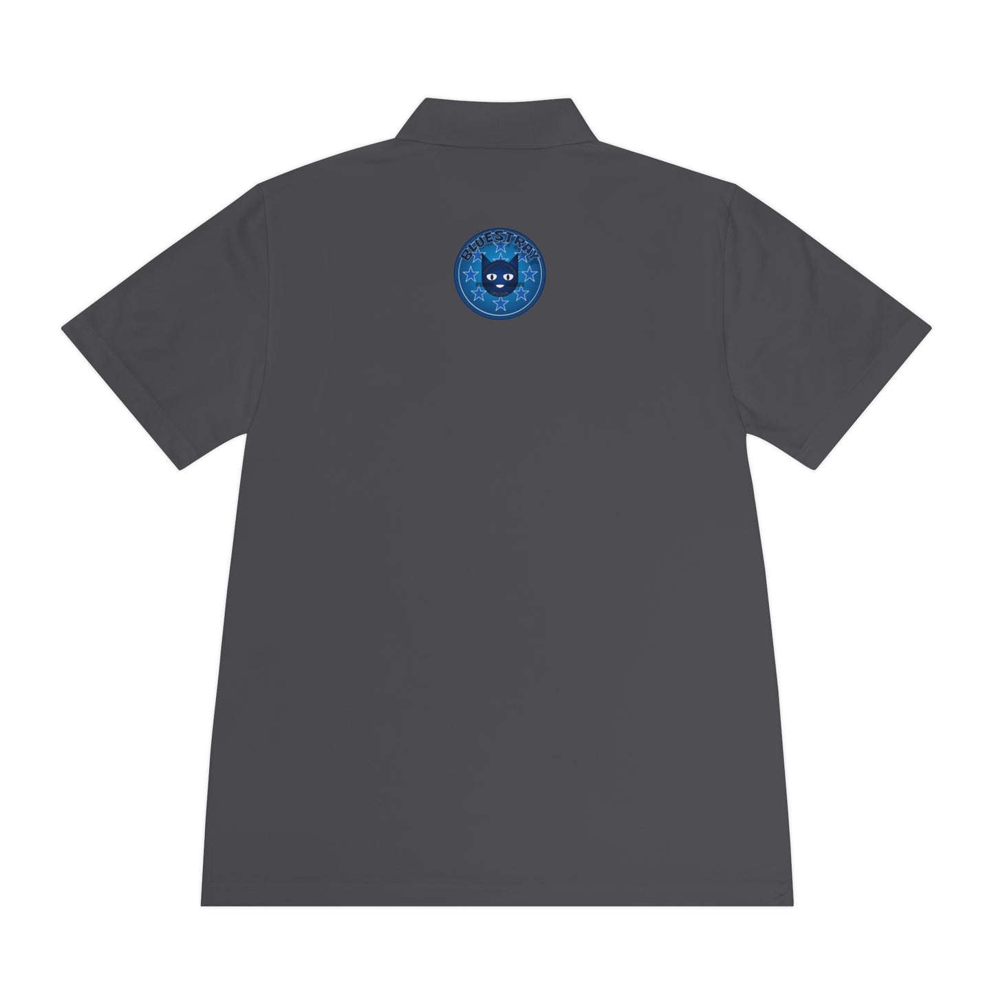 Men's Polo Shirt — Bluestray Galaxy Cat Logo Athletic Golf Shirt