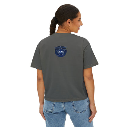 Bluestray Cat Graphic Tee — Women's Boxy Casual Top