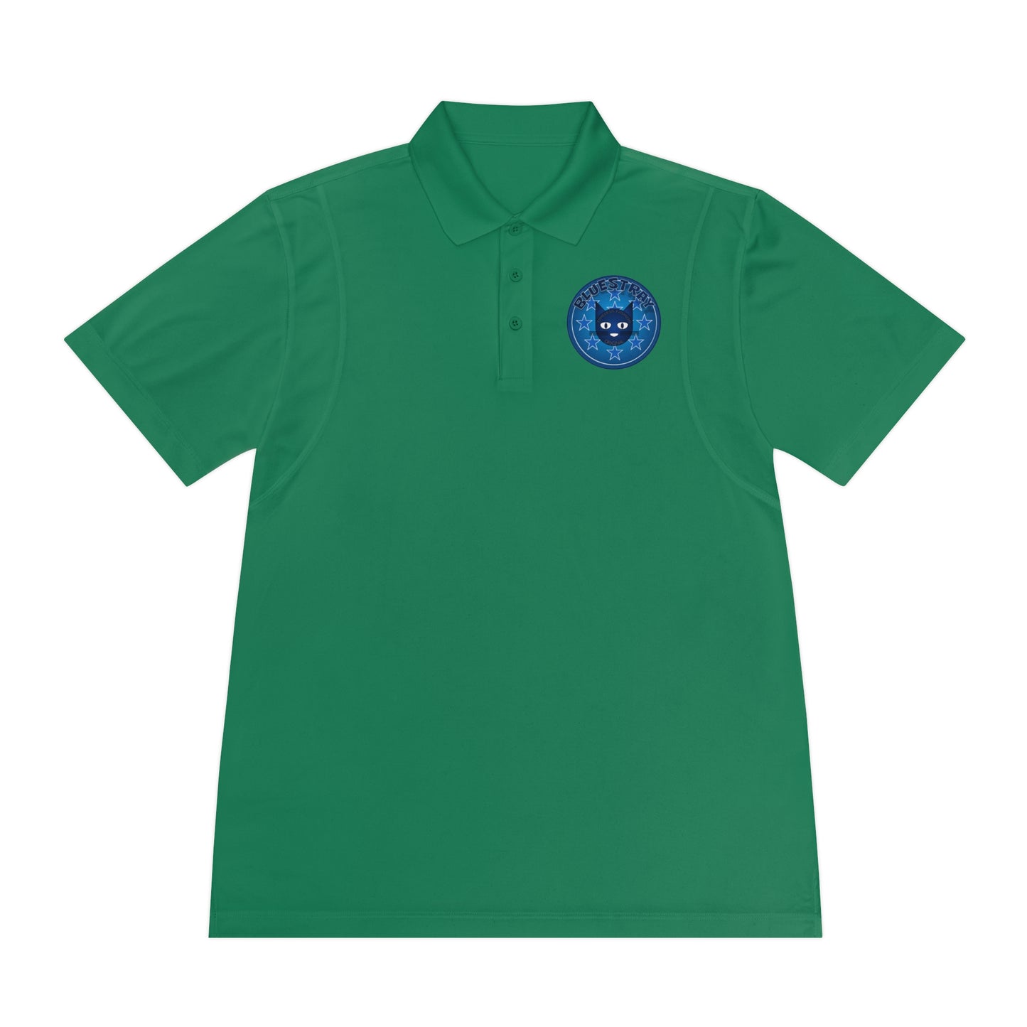Men's Polo Shirt — Bluestray Galaxy Cat Logo Athletic Golf Shirt