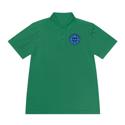 Men's Polo Shirt — Bluestray Galaxy Cat Logo Athletic Golf Shirt