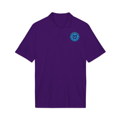 Embroidered Bluestray Cat Patch Polo Shirt — Cute Cat Logo Performance Golf Polo
