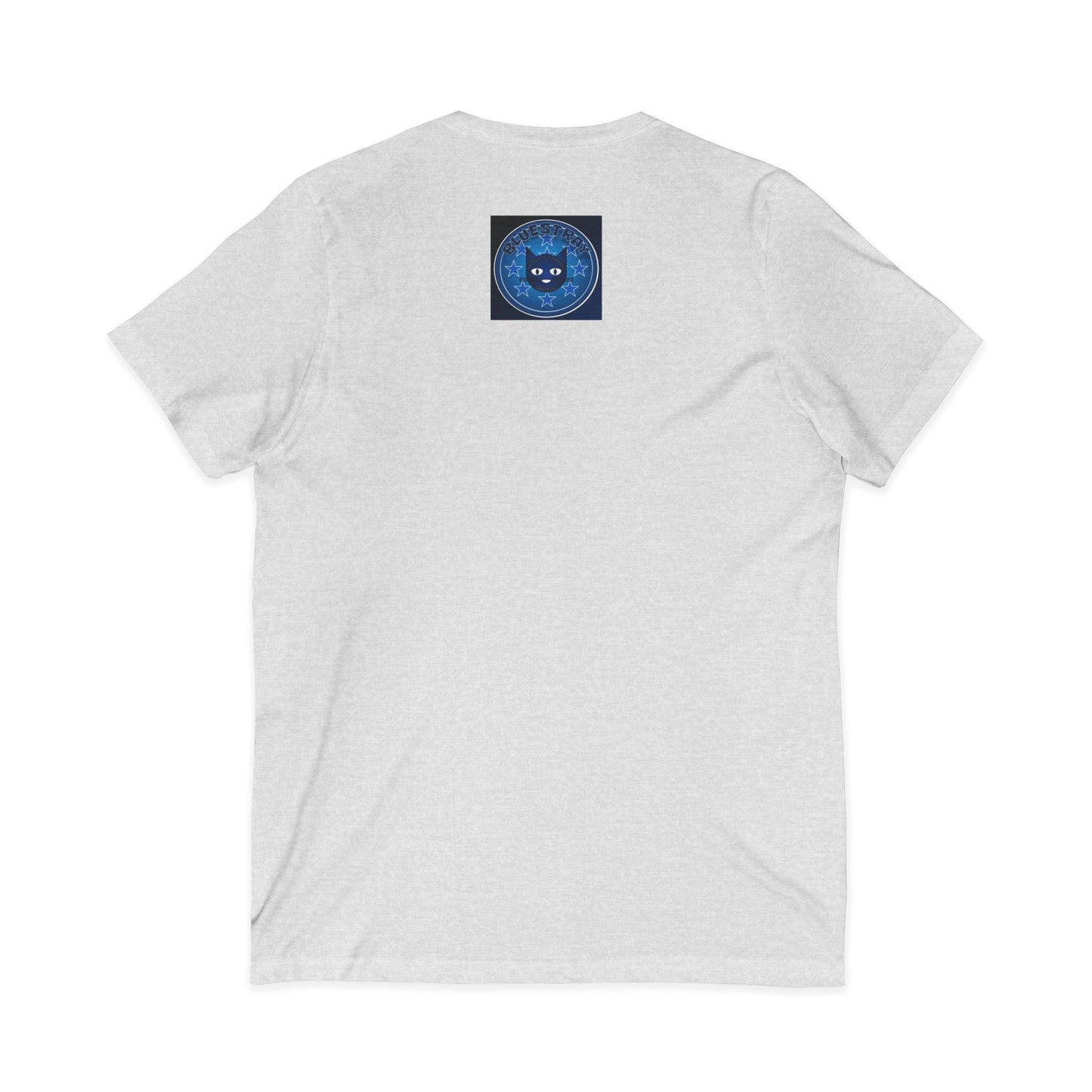 Bluestray Cat V-Neck Tee — Retro Night Sky Cat Graphic Shirt