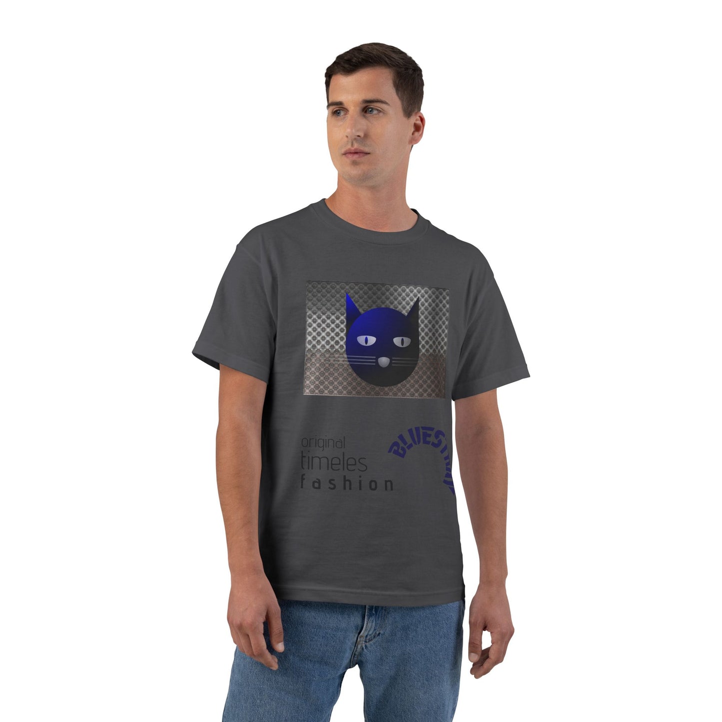Bluestray Cat Graphic T-Shirt — 'BluesTown' Fashion Tee