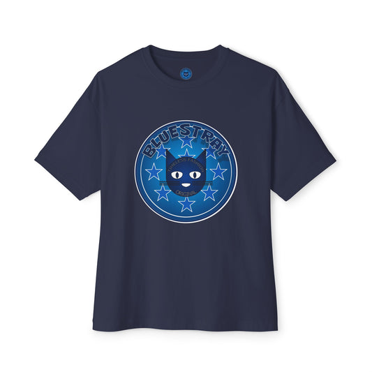 Blue Cat Stars Tee — "Bluestray" Graphic T-Shirt