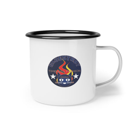 Enamel Camp Cup — 'Bluestray' Campfire Logo Coffee Mug