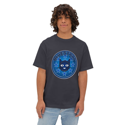 Blue Cat Stars Tee — "Bluestray" Graphic T-Shirt