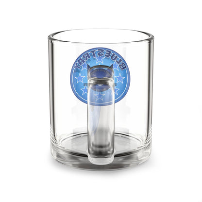 Glass Mug — Bluestray Cat Emblem 10oz Clear Coffee Cup