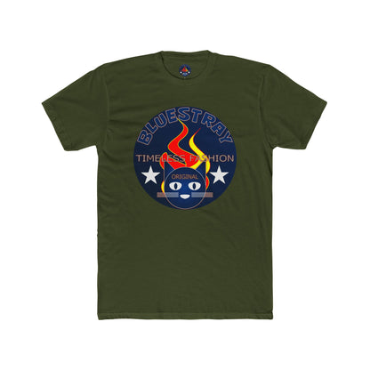 Retro Cat Flame Logo Tee — Bluestay Time & Motion Graphic T-Shirt