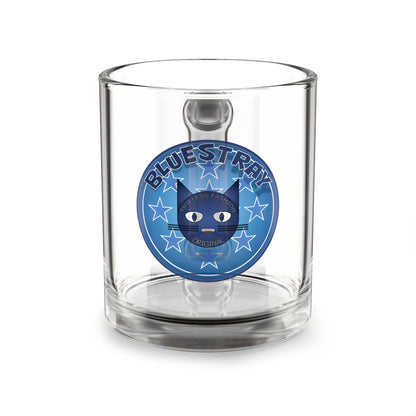 Glass Mug — Bluestray Cat Emblem 10oz Clear Coffee Cup